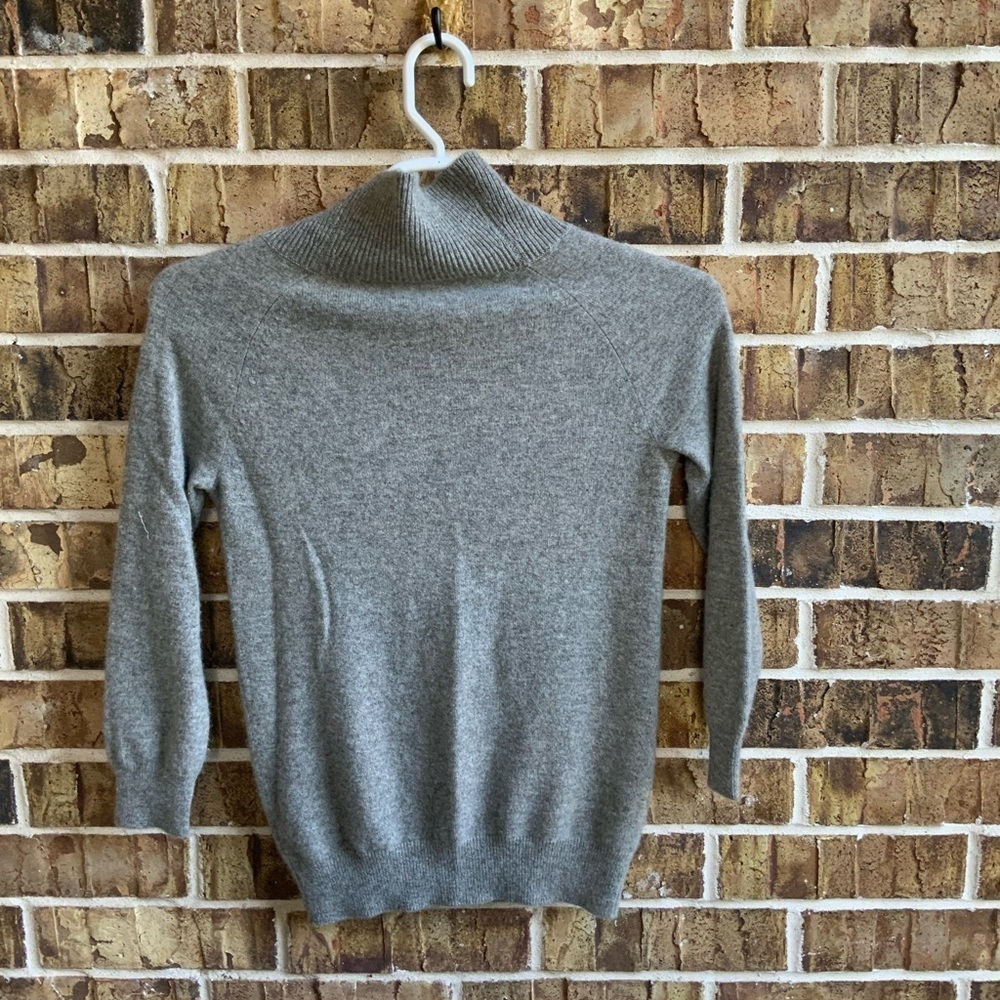 J. Crew Heather Gray Turtleneck Sweater